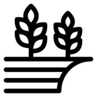 farming line icon isolated on white background vector