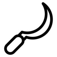sickle line icon isolated on white background vector