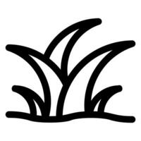 grass line icon isolated on white background vector