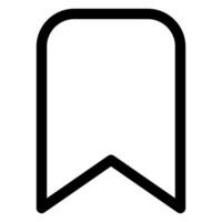bookmark line icon isolated on white background vector