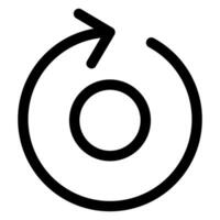 restart line icon isolated on white background vector