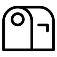 mailbox line icon isolated on white background vector