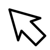 cursor line icon isolated on white background vector