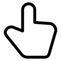 hand line icon isolated on white background vector