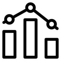 analytic line icon isolated on white background vector