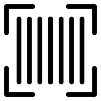 bar code line icon isolated on white background vector