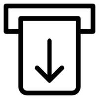 withdrawal line icon isolated on white background vector
