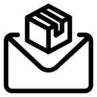 mail line icon isolated on white background vector