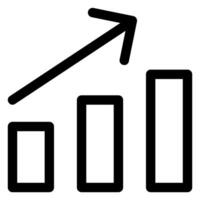 stats line icon isolated on white background vector