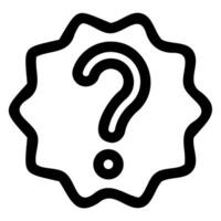 faq line icon isolated on white background vector