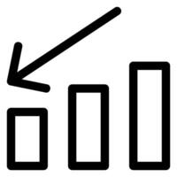 stats line icon isolated on white background vector