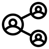 affiliated line icon isolated on white background vector