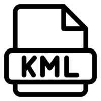 kml line icon illustration isolated on white background vector