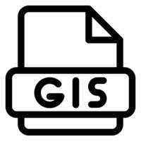 gis line icon illustration isolated on white background vector