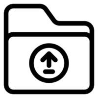 upload line icon illustration isolated on white background vector