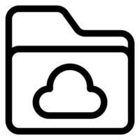 cloud line icon illustration isolated on white background vector