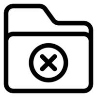 delete line icon illustration isolated on white background vector
