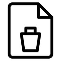 trash line icon illustration isolated on white background vector