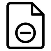 delete line icon illustration isolated on white background vector