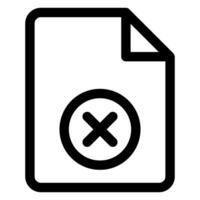 delete line icon illustration isolated on white background vector