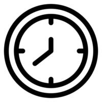 clock line icon illustration isolated on white background vector