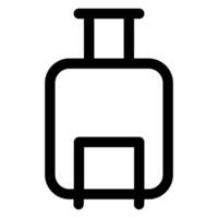 suitcase line icon illustration isolated on white background vector