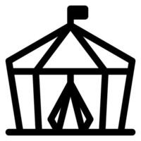 circus line icon illustration isolated on white background vector