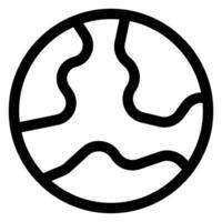 earth line icon illustration isolated on white background vector