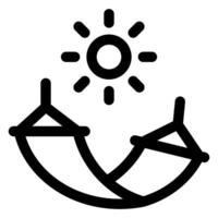 hammock line icon illustration isolated on white background vector