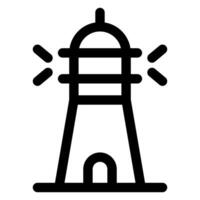 lighthouse line icon illustration isolated on white background vector