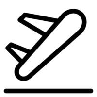 takeoff line icon illustration isolated on white background vector