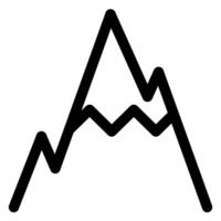 mountain line icon illustration isolated on white background vector