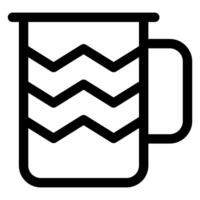 mug line icon illustration isolated on white background vector