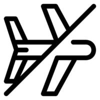 airplane line icon illustration isolated on white background vector
