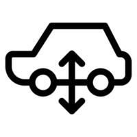 suspension line icon illustration isolated on white background vector
