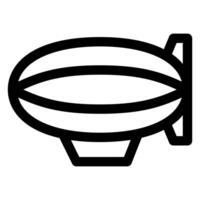 dirigible line icon illustration isolated on white background vector