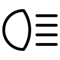 headlight line icon illustration isolated on white background vector