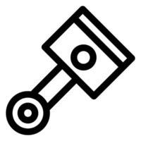 piston line icon illustration isolated on white background vector