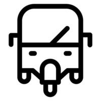 bajaj line icon illustration isolated on white background vector