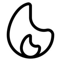 fire line icon illustration isolated on white background vector