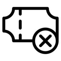 delete line icon illustration isolated on white background vector