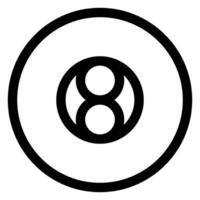 billiard line icon illustration isolated on white background vector