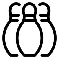bowling line icon illustration isolated on white background vector