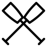 oars line icon illustration isolated on white background vector