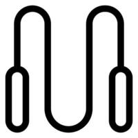 jumping rope line icon illustration isolated on white background vector