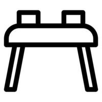 pommel line icon illustration isolated on white background vector