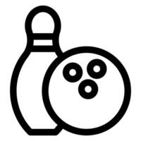 bowling line icon illustration isolated on white background vector