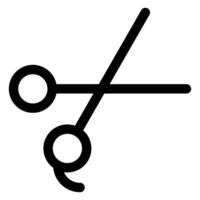 barber scissors line icon illustration isolated on white background vector
