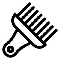 afro pick line icon illustration isolated on white background vector