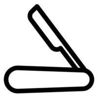 straight razor line icon illustration isolated on white background vector